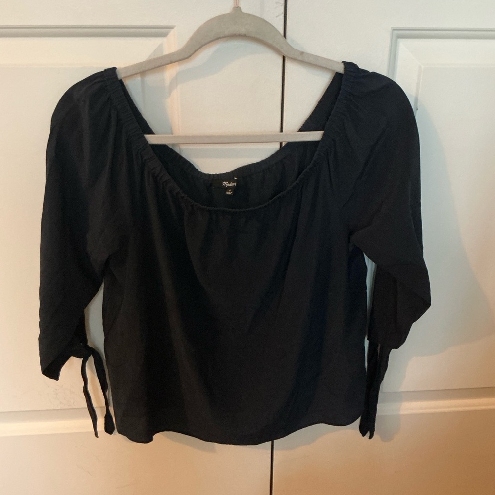 Madewell Silk off the shoulder Blouse